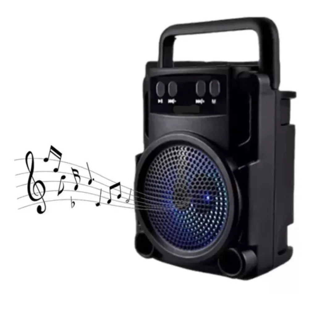 Portable Bluetooth Sound Box with LED USB FM Radio and SD Musica