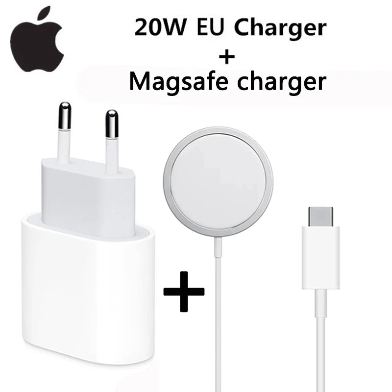 2026 Original 20W USB-C Power Adapter For iphone 17 16 15 mini Pro Max Type C fast charger for Apple Cable for iPhone 14 13 Plus