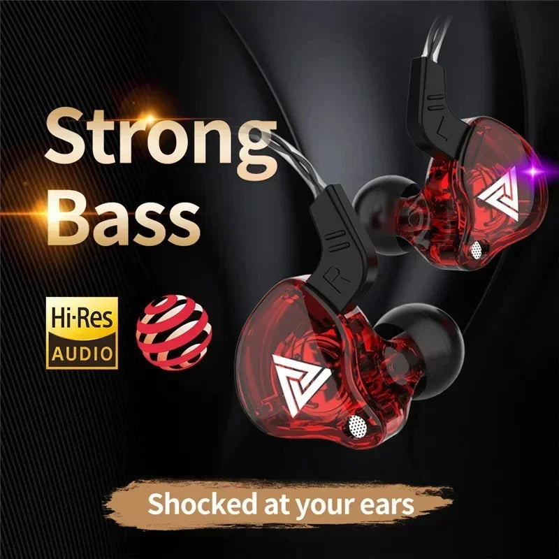 VIKEFON QKZ AK6 In Ear Earphone 6 Dynamic Driver Unit Headphone With Mic Stereo Sports HIFI Subwoofer Headset Monitor Earbuds