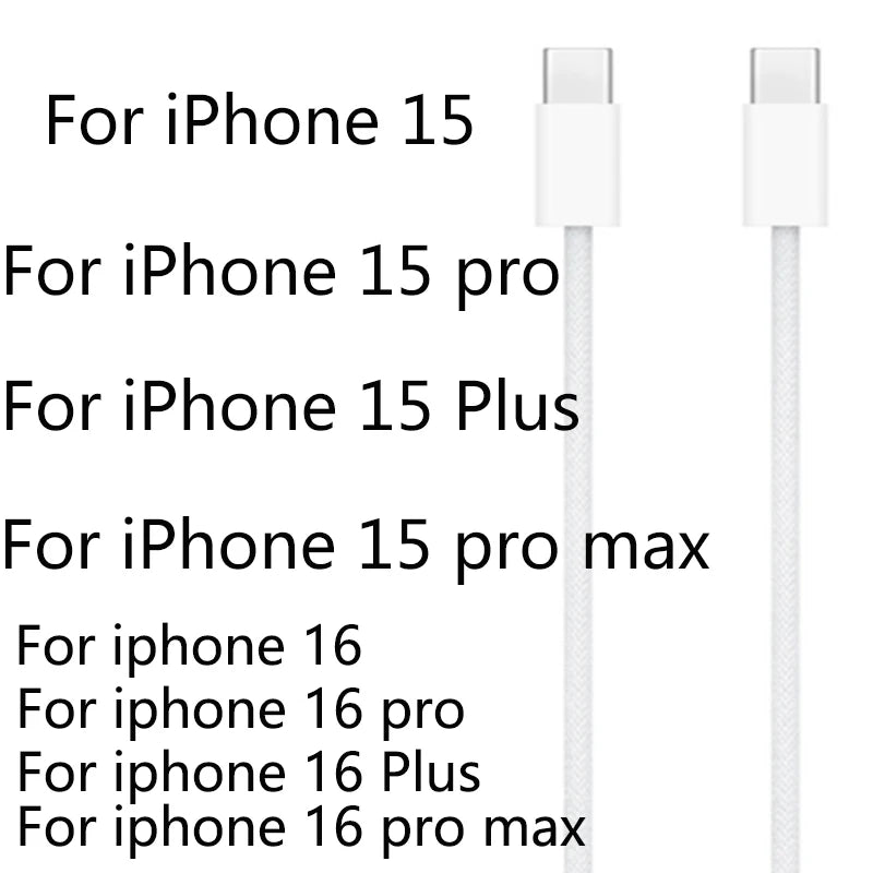 2026 Original 20W USB-C Power Adapter For iphone 17 16 15 mini Pro Max Type C fast charger for Apple Cable for iPhone 14 13 Plus
