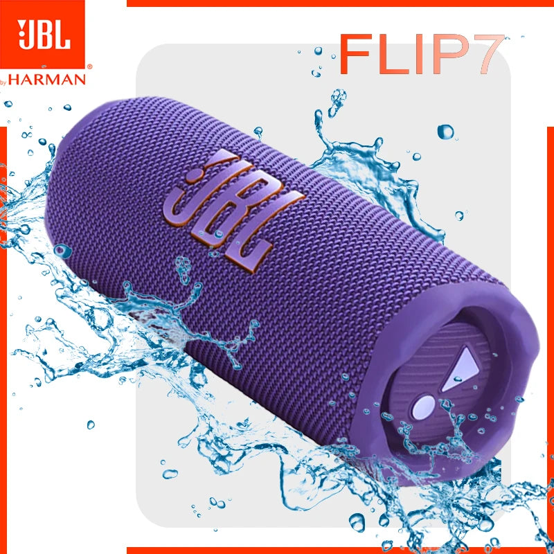 JBL Flip 7 Waterproof Bluetooth Speaker - Mini HiFi Stereo Sound System with Powerful Bass IP68 Wireless Portable