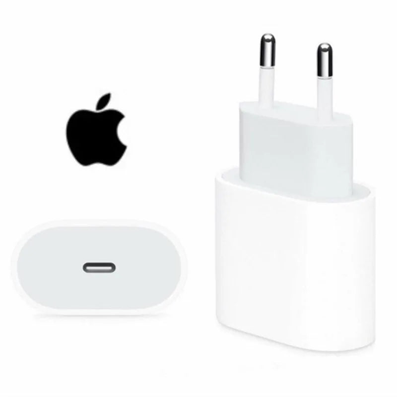 2026 Original 20W USB-C Power Adapter For iphone 17 16 15 mini Pro Max Type C fast charger for Apple Cable for iPhone 14 13 Plus