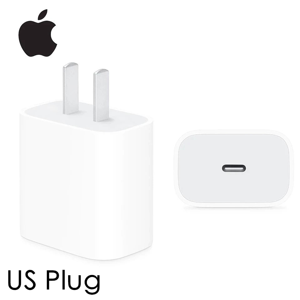 2026 Original 20W USB-C Power Adapter For iphone 17 16 15 mini Pro Max Type C fast charger for Apple Cable for iPhone 14 13 Plus