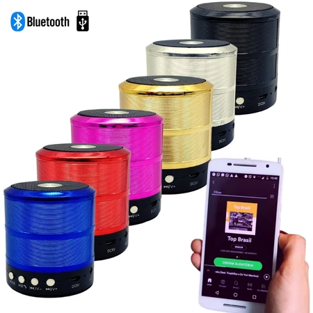 Caixa de Som 887 Mini Caixinha Bluetooth Portatil Usb